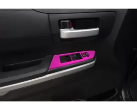 Tufskinz Front Door Switch Panel Accent Trim Hot Pink Toyota Tundra 2014-2021