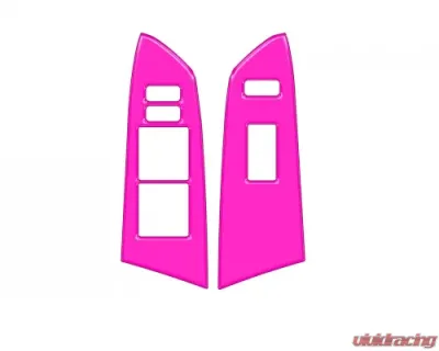 Tufskinz Front Door Switch Panel Accent Trim Hot Pink Toyota Tundra 2014-2021 - TUN027-HPK-G