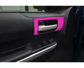Tufskinz Front Door Pull Panel Accent Trim Front Doors Only Hot Pink Toyota Tundra 2014-2021