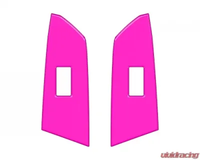 Tufskinz Crewmax Rear Door Switch Panel Accent Trim Hot Pink Toyota Tundra 2014-2021 - TUN029-HPK-G