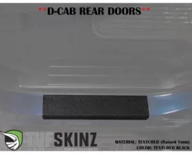 Tufskinz D-Cab Rear Door Sill Trim Plain Black Toyota Tundra 2007-2021