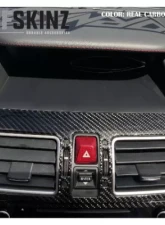 Tufskinz Manual Transmission Interior Accent Trim Real Carbon Fiber Domed Subaru WRX 2015-2021                                     - WRX001-DCF-G - Image 2