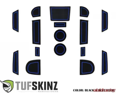 Tufskinz Manual Transmission Interior Foam Inserts Black/Blue Subaru WRX 2015-2021 - WRX002-FBL-X