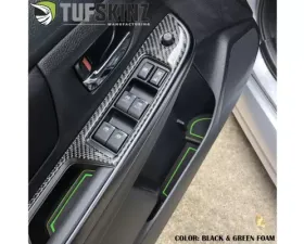 Tufskinz Manual Transmission Interior Foam Inserts Black/Green Subaru WRX 2015-2021