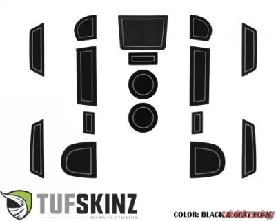 Tufskinz Manual Transmission Interior Foam Inserts Black/Gray Subaru WRX 2015-2021 - WRX002-FGY-X