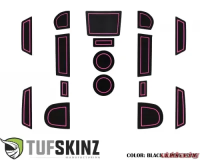 Tufskinz Manual Transmission Interior Foam Inserts Black/Pink Subaru WRX 2015-2021 - WRX002-FPN-X