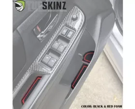 Tufskinz Manual Transmission Interior Foam Inserts Black/Red Subaru WRX 2015-2021