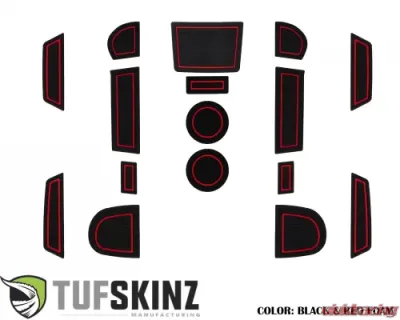 Tufskinz Manual Transmission Interior Foam Inserts Black/Red Subaru WRX 2015-2021 - WRX002-FRD-X