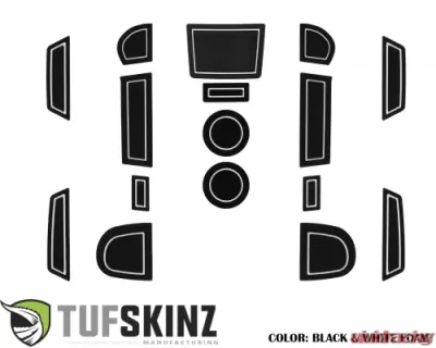 Tufskinz Manual Transmission Interior Foam Inserts Black/White Subaru WRX 2015-2021 - WRX002-FWE-X