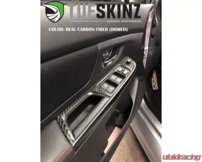 Tufskinz Manual Transmission Interior Accent Trim Real Carbon Fiber Domed Subaru WRX STI 2015-2021 - WRX010-DCF-G