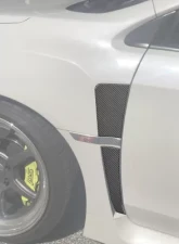 Tufskinz Fender Vent Upper + Lower Accent Trim Real Carbon Fiber Domed Subaru WRX/WRX STI 2015-2021                                     - WRX012-DCF-G - Image 2