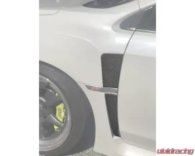 Tufskinz Fender Vent Upper + Lower Accent Trim Real Carbon Fiber Domed Subaru WRX/WRX STI 2015-2021 - WRX012-DCF-G