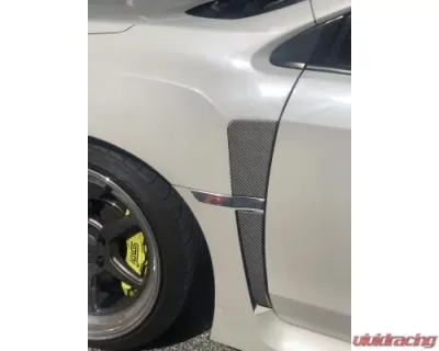 Tufskinz Fender Vent Upper + Lower Accent Trim Real Carbon Fiber Domed Subaru WRX/WRX STI 2015-2021 - WRX012-DCF-G