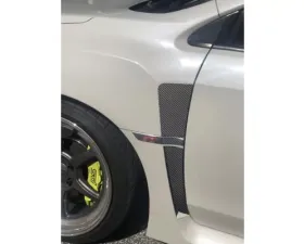 Tufskinz Fender Vent Upper + Lower Accent Trim Real Carbon Fiber Raw Subaru WRX/WRX STI 2015-2021