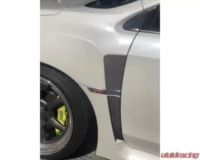 Tufskinz Fender Vent Upper + Lower Accent Trim Real Carbon Fiber Raw Subaru WRX/WRX STI 2015-2021 - WRX012-RCF-X