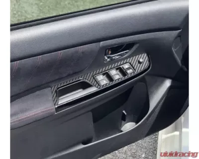 Tufskinz Door Switch Panel Accent Trim Real Carbon Fiber Raw Real Carbon Fiber Raw Subaru WRX/WRX STI 2015-2021 - WRX016-RCF-X