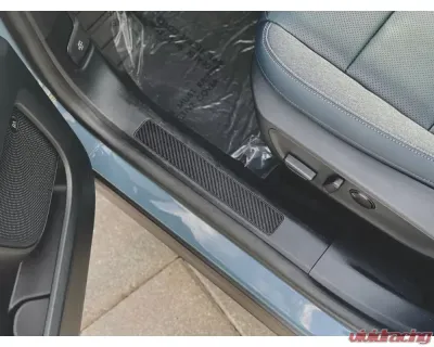 Tufskinz Real Carbon Fiber Raw Front Door Sill Accent Trim Ford Bronco Sport 2021-2025 - BRO011-RCF-X