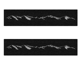 Tufskinz Black Front Door Sill Accent Trim w/ Gray Mountain Logo Ford Bronco 4 Door 2021-2022