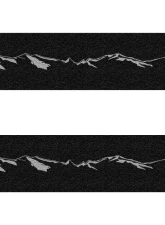 Tufskinz Black Front Door Sill Accent Trim w/ Gray Mountain Logo Ford Bronco 4 Door 2021-2022                                     - BRO013-TFLMP-MTN-X - Image 2