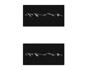 Tufskinz Black Rear Door Sill Accent Trim w/ Gray Mountain Logo Ford Bronco 4 Door 2021-2022