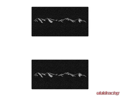 Tufskinz Black Rear Door Sill Accent Trim w/ Gray Mountain Logo Ford Bronco 4 Door 2021-2022 - BRO020-TFLMP-MTN-X