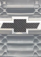 Tufskinz Real Carbon Fiber Domed Front Grille Bowtie Overlays Chevrolet Colorado 2015-2020                                     - COL006-DCF-G - Image 3