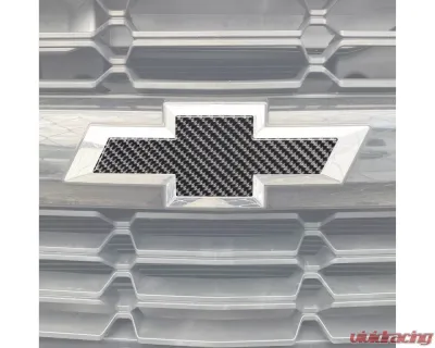 Tufskinz Real Carbon Fiber Domed Front Grille Bowtie Overlays Chevrolet Colorado 2015-2020 - COL006-DCF-G