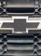 Tufskinz Real Carbon Fiber Domed Front Grille Bowtie Overlays Chevrolet Colorado 2015-2020                                     - COL006-DCF-G - Image 2