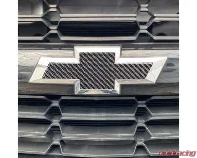 Tufskinz Real Carbon Fiber Domed Front Grille Bowtie Overlays Chevrolet Colorado 2015-2020 - COL006-DCF-G