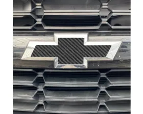 Tufskinz Real Carbon Fiber Raw Front Grille Bowtie Overlays Chevrolet Colorado 2015-2020