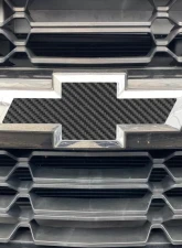 Tufskinz Real Carbon Fiber Raw Front Grille Bowtie Overlays Chevrolet Colorado 2015-2020                                     - COL006-RCF-X - Image 2