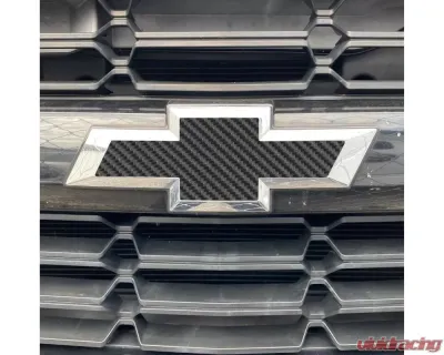 Tufskinz Real Carbon Fiber Raw Front Grille Bowtie Overlays Chevrolet Colorado 2015-2020 - COL006-RCF-X