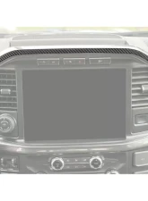 Tufskinz Real Carbon Fiber Domed Center Dash Accent Trim Ford F-150 2021-2022                                     - FRD045-DCF-G - Image 3