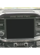 Tufskinz Real Carbon Fiber Domed Center Dash Accent Trim Ford F-150 2021-2022                                     - FRD045-DCF-G - Image 2