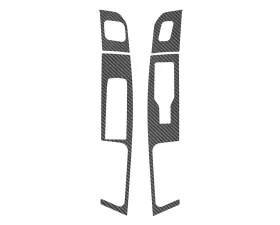 Tufskinz Real Carbon Fiber Raw Driver & Passenger Front Door Switch Accent Trim w/ Memory Seats Ford F-150 2021-2022