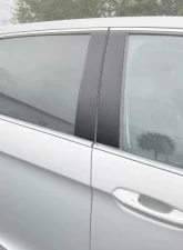 Tufskinz Domed-Matte Real Carbon Fiber B & C Door Pillar Overlays Ford Edge 2015-2021                                     - FRD052-DCF-M - Image 2
