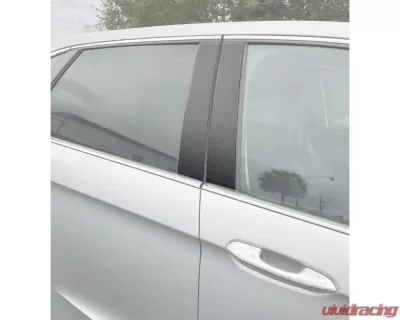 Tufskinz Domed-Matte Real Carbon Fiber B & C Door Pillar Overlays Ford Edge 2015-2021 - FRD052-DCF-M