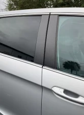 Tufskinz Domed-Matte Real Carbon Fiber B & C Door Pillar Overlays Ford Edge 2015-2021                                     - FRD052-DCF-M - Image 2