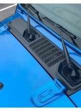 Tufskinz Real Carbon Fiber Raw Upper Cowl Center Vent Overlays Jeep Gladiator 2019-2021                                     - GLA018-RCF-X - Image 2