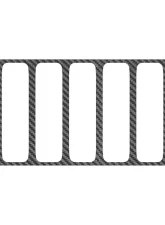 Tufskinz Real Carbon Fiber Raw Upper Cowl Center Vent Overlays Jeep Gladiator 2019-2021                                     - GLA018-RCF-X - Image 2