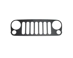 Tufskinz Real Carbon Fiber Raw Front Grill Overlay Accent Trim w/o Cut-Out Jeep Wrangler JK 2007-2017