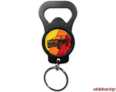 Tufskinz Keychain Bottle Opener w/ 4Runner Emblem Universal - KEY001-RED-491-G