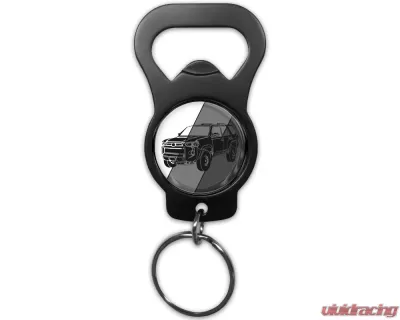 Tufskinz Keychain Bottle Opener w/ 4Runner Emblem Universal - KEY001-WHT-497-G