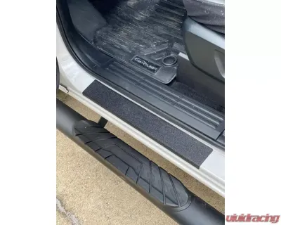 Tufskinz Black Front Door Sill Accent Trim w/ Custom Text Ford Ranger SuperCrew 2019-2020 - RAG017-TFLMP-158-X