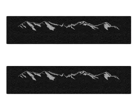 Tufskinz Black Front Door Sill Accent Trim w/ Gray Mountain Logo Ford Ranger SuperCrew 2019-2020