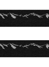 Tufskinz Black Front Door Sill Accent Trim w/ Gray Mountain Logo Ford Ranger SuperCrew 2019-2020                                     - RAG017-TFLMP-MTN-X - Image 2
