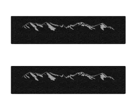 Tufskinz Black Rear Door Sill Accent Trim w/ Gray Mountain Logo Ford Ranger SuperCrew 2019-2020