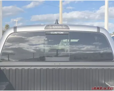 Tufskinz Custom Text Rear Power Sliding Window Accent Trim Toyota Tacoma 2016-2021 - TAC062-CLG-453-G
