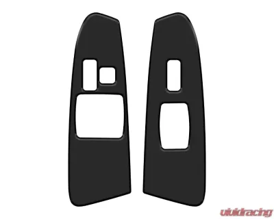 Tufskinz Front Door Switch Accent Trim Toyota Tacoma Single | Access Cab 2005-2011 - TAC094-BLK-M