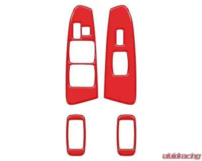Tufskinz Door Switch Accent Trim Toyota Tacoma Double Cab 2005-2011 - TAC095-RED-G